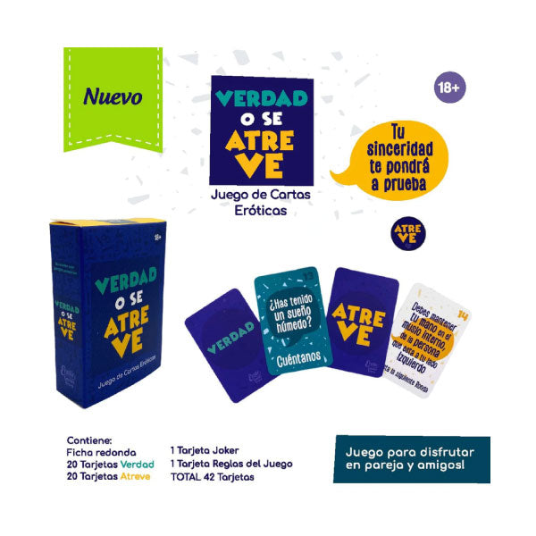 Juego de Cartas Verdad o Se Atreve